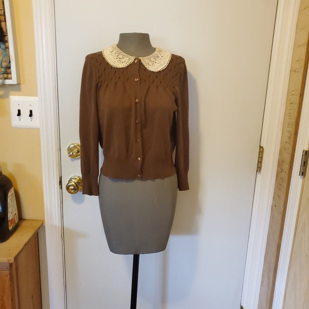 Brown cardigan